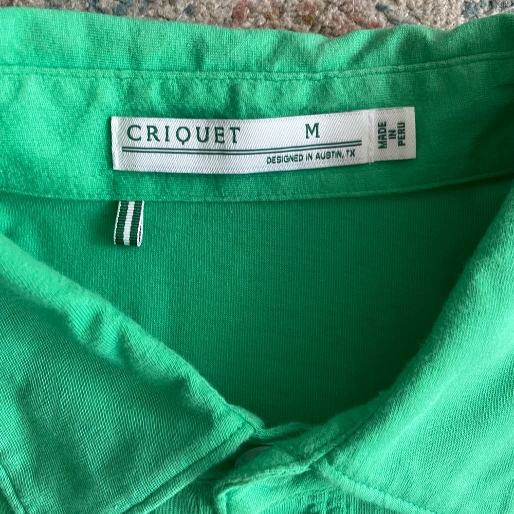 Men's Criquet Green Shamrock Performance Player’s Polo Shirt - medium - Picture 6 of 6